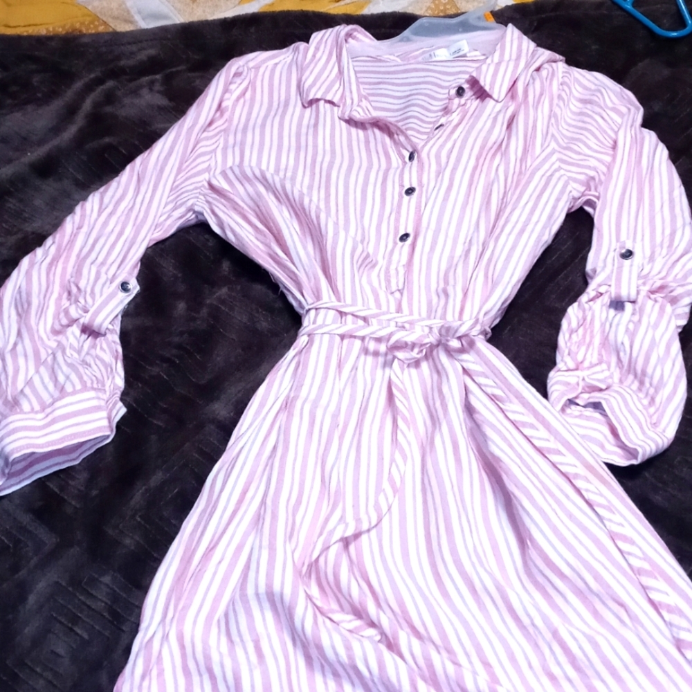 Time and Tru dress pink stripped super cute for fall weather